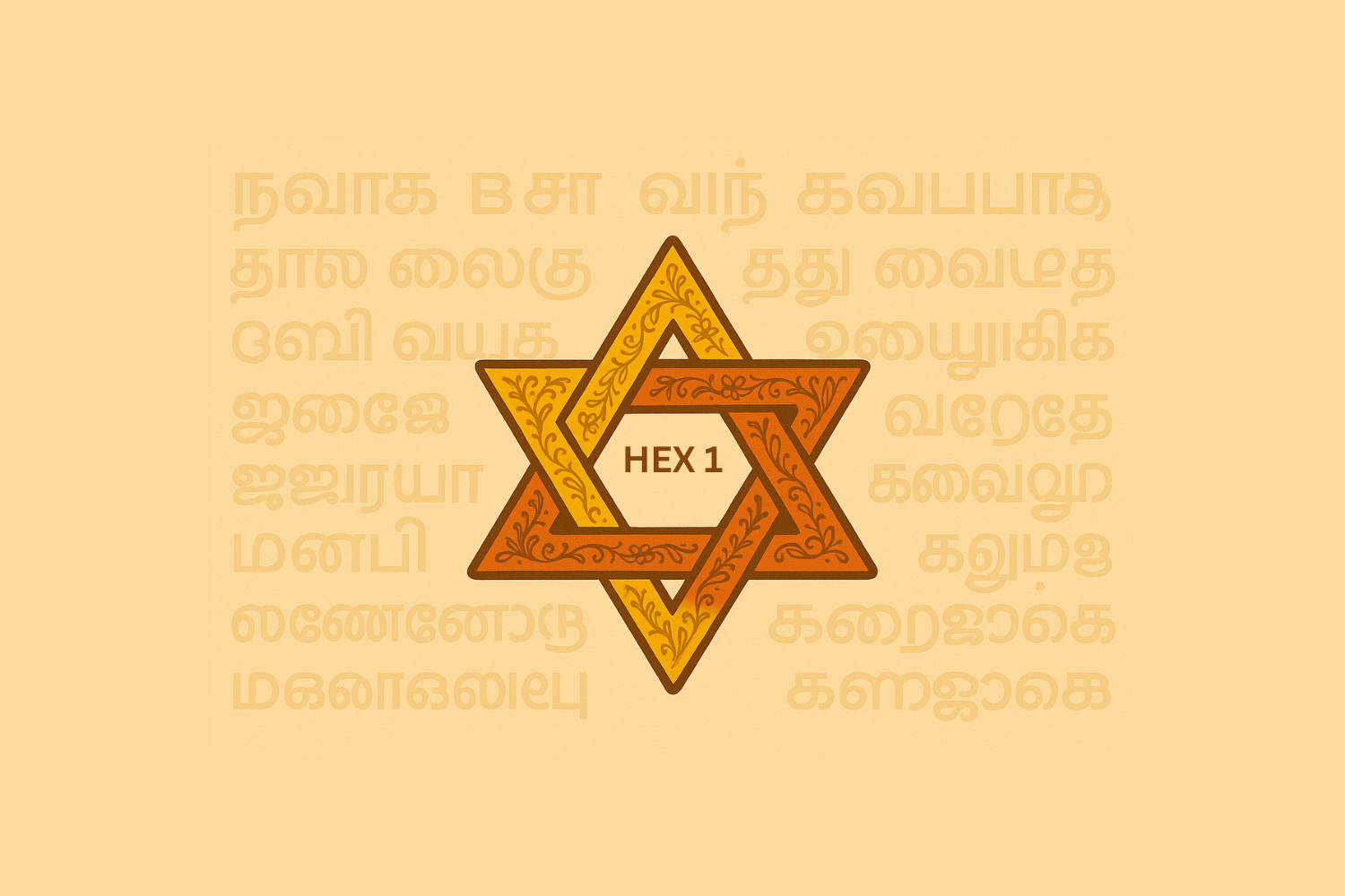 The Hex-1 mark over Indic script